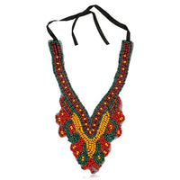 Urthn Multicolor Beads Lace Necklace - 1111202