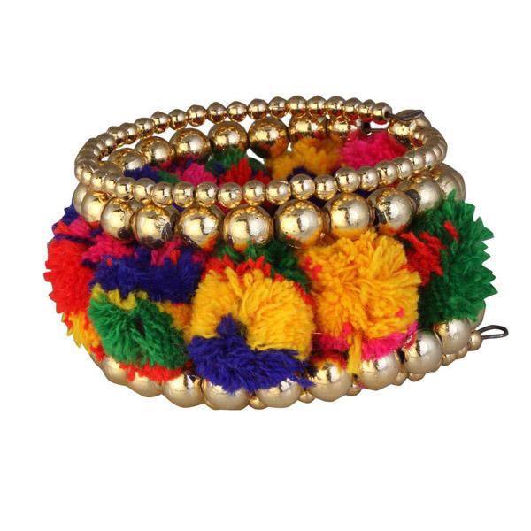 Urthn Gold Plated Multicolor Thread kada - 1403312