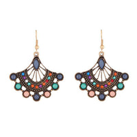 Urthn Multicolor Crystal Stone Rhodium Plated Dangler Earrings - 1311810B
