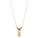 Urthn Resin Stone Hanging Chain Gold Boho Necklace - 1111432