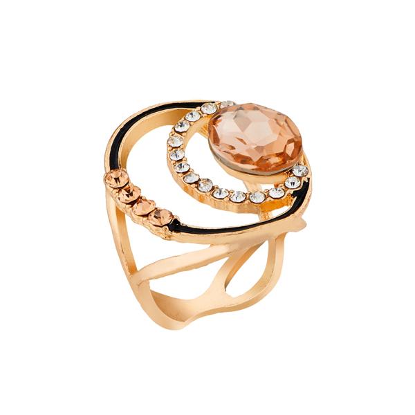 Urthn Brown Stone Gold Plated Ring - 1501828_18