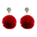 Urthn Gold Plated Austrian Stone Pom Pom Dangler Earrings - 1310903I