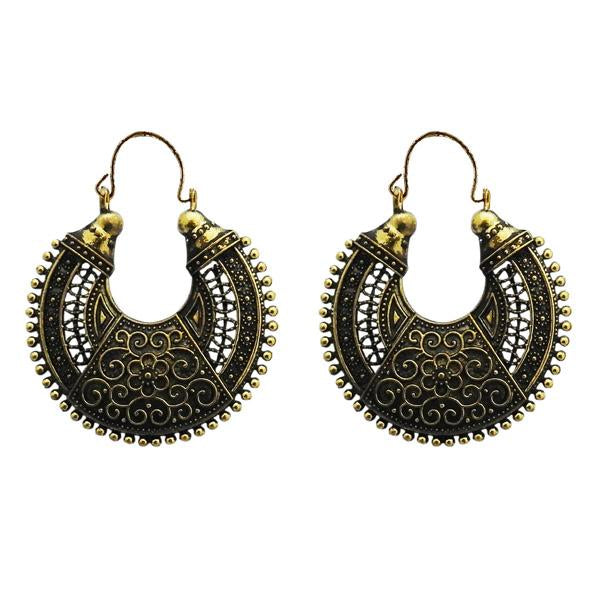 Urthn Antique Gold Plated Dangler Earrings - 1304726