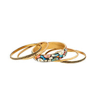 Urthn Gold Plated Multi Meenakari Bangle Set - 1403402_2.8