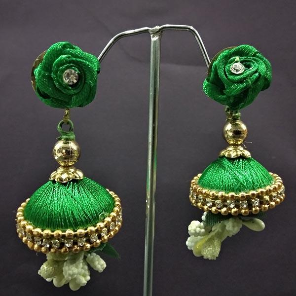 Urthn Floral Thread Jhumki Earrings - 1313440D