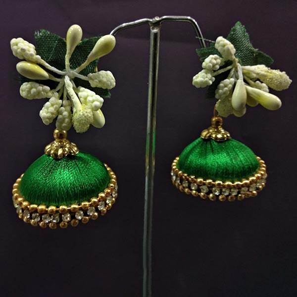 Urthn Floral Thread Jhumki Earrings - 1313441C