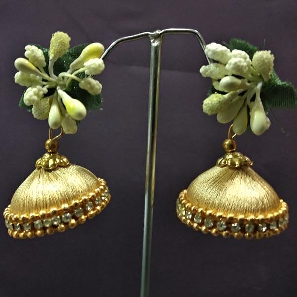 Urthn Floral Thread Jhumki Earrings - 1313441D