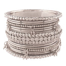 Etnico Traditional Gold & Silver Plated Combo Bangles for Women (ADB153-154COa)
