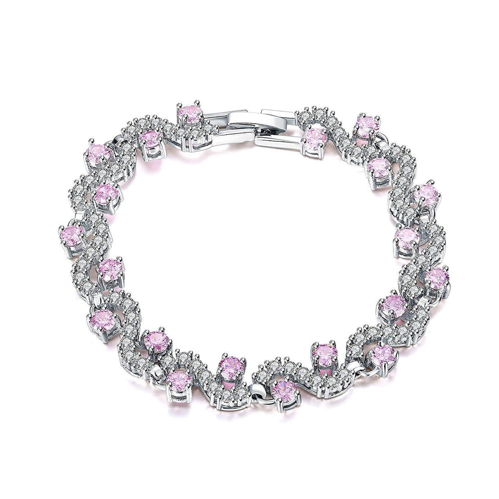 Etnico Silver-Plated Chain Bracelet (Women) - ADB181Pi