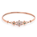 Etnico Rose Gold Plated Cubic Zirconia Bracelet Jewellery for Women & Girls (ADB190G)