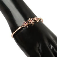 Etnico Rose Gold Plated Cubic Zirconia Bracelet Jewellery for Women & Girls (ADB191Q)