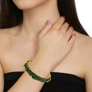 Etnico Gold Plated Traditional Pearl Beaded Bangle Set For Women (ADB314G-a) (Pack of 2)