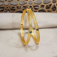 Etnico Gold Plated Traditional Multicolor Stone Studded Bangles For Women/Girls (ADB317MG-a)