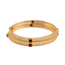 Etnico Gold Plated Traditional Multicolor Stone Studded Bangles For Women/Girls (ADB317MG-a)