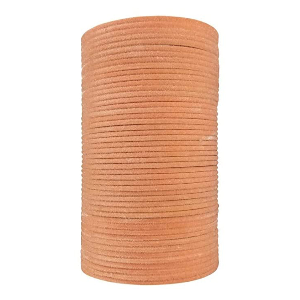 Etnico Gorgeous Traditional Peach Color Plain Metal Velvet Chuda Bangle Set for Women & Girls (ADB327Pe-a) (Set of 48 )
