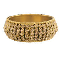 Etnico 18K Gold Plated Intricately Handcrafted Kada Embellished with Stones For Women (ADB425FL-a) (Pack of 1)