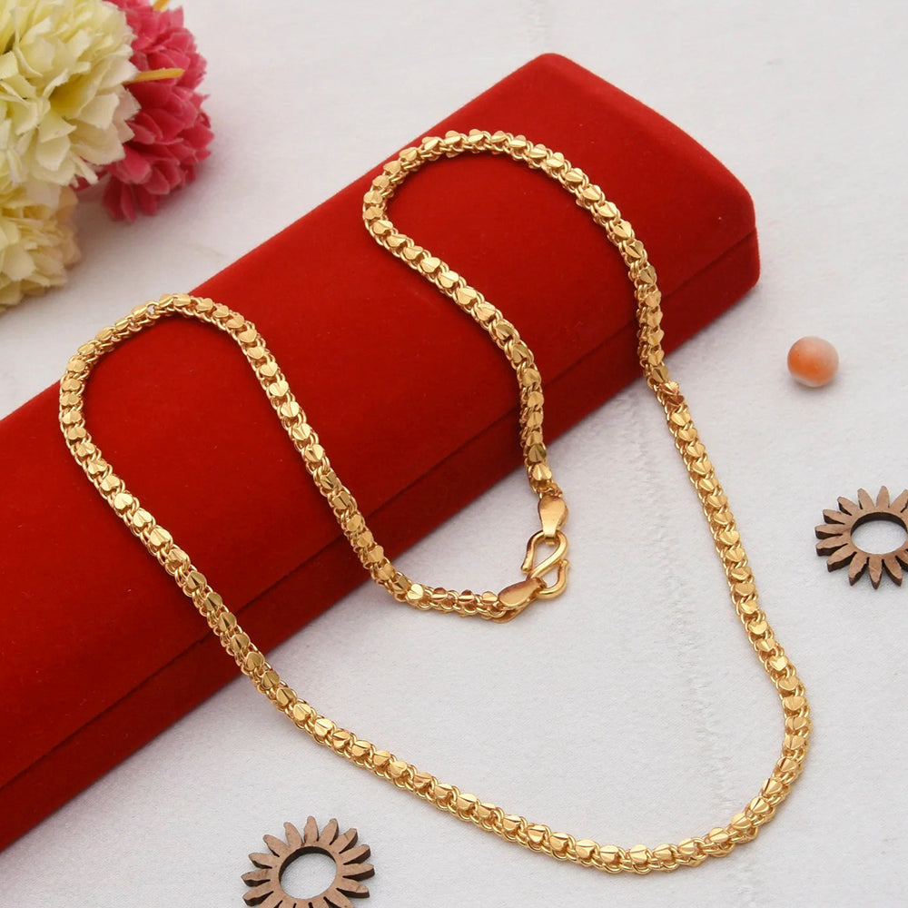 Mahavir Gold Plated Chain