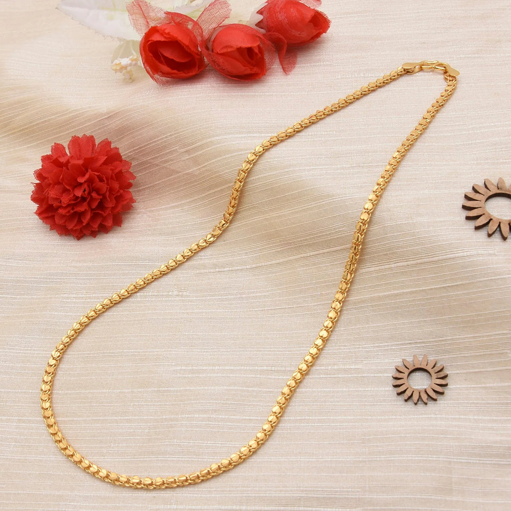 Mahavir Gold Plated Chain