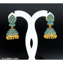 Mahavir Gold Plated Light Blue Stone Jhumki Earrings -AI Jumkhi 1609