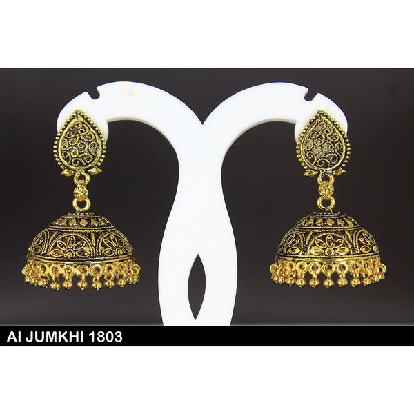 Mahavir Gold Plated Jhumki Earrings -AI Jumkhi 1803