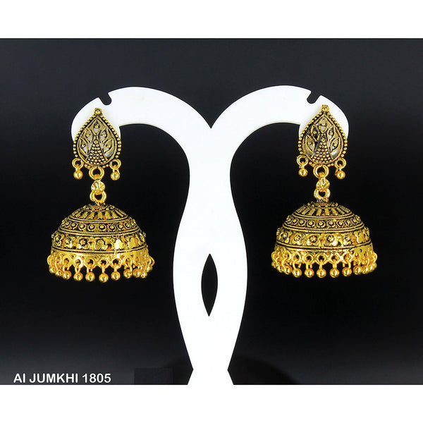 Mahavir Gold Plated Jhumki Earrings -AI Jumkhi 1805