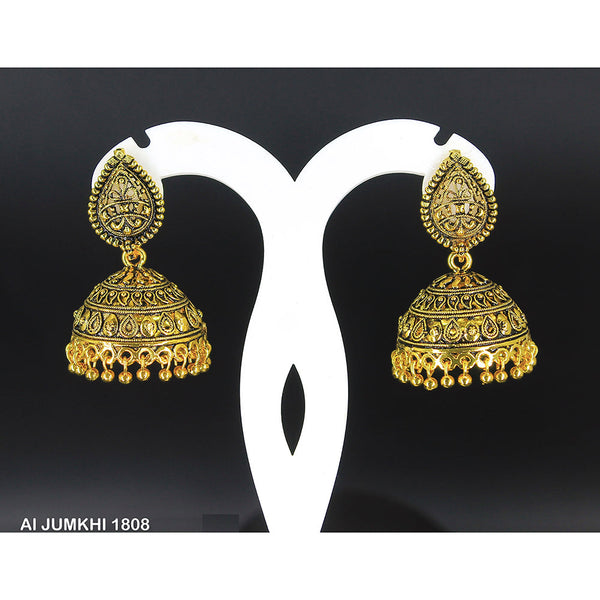 Mahavir Gold Plated Jhumki Earrings -AI Jumkhi 1808