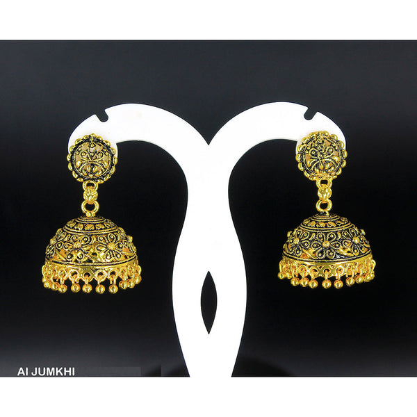Mahavir Gold Plated Jhumki Earrings -AI Jumkhi 1809