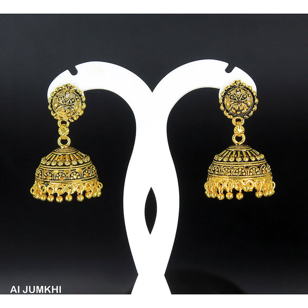 Mahavir Gold Plated Jhumki Earrings -AI Jumkhi 1812