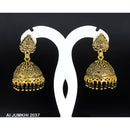 Mahavir Gold Plated Black Beads Jhumki Earrings -AI Jumkhi 2037