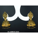 Mahavir Gold Plated Black Pearl Jhumki Earrings -AI Jumkhi 2044
