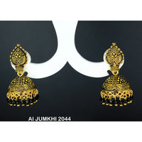 Mahavir Gold Plated Black Pearl Jhumki Earrings -AI Jumkhi 2044