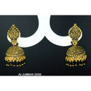 Mahavir Gold Plated Black Pearl Jhumki Earrings -AI Jumkhi 2059