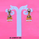 Mahavir Gold Plated White Pearl Jhumki Earrings  - AI Jumkhi 448