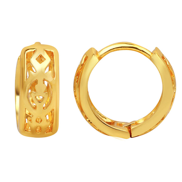 Mens gold plated hoop sales earrings