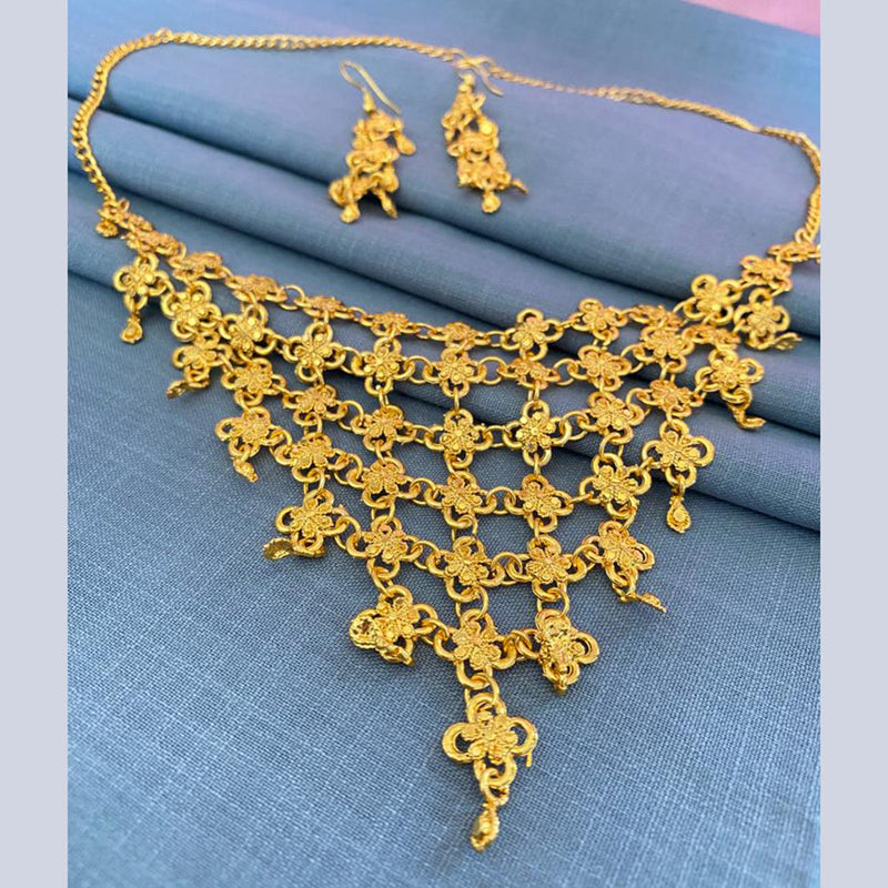 Mahavir Gold Plated Forming Necklace Set