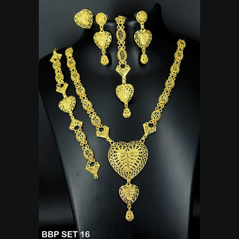 Mahavir Forming Gold Necklace Set  - BBP SET 16