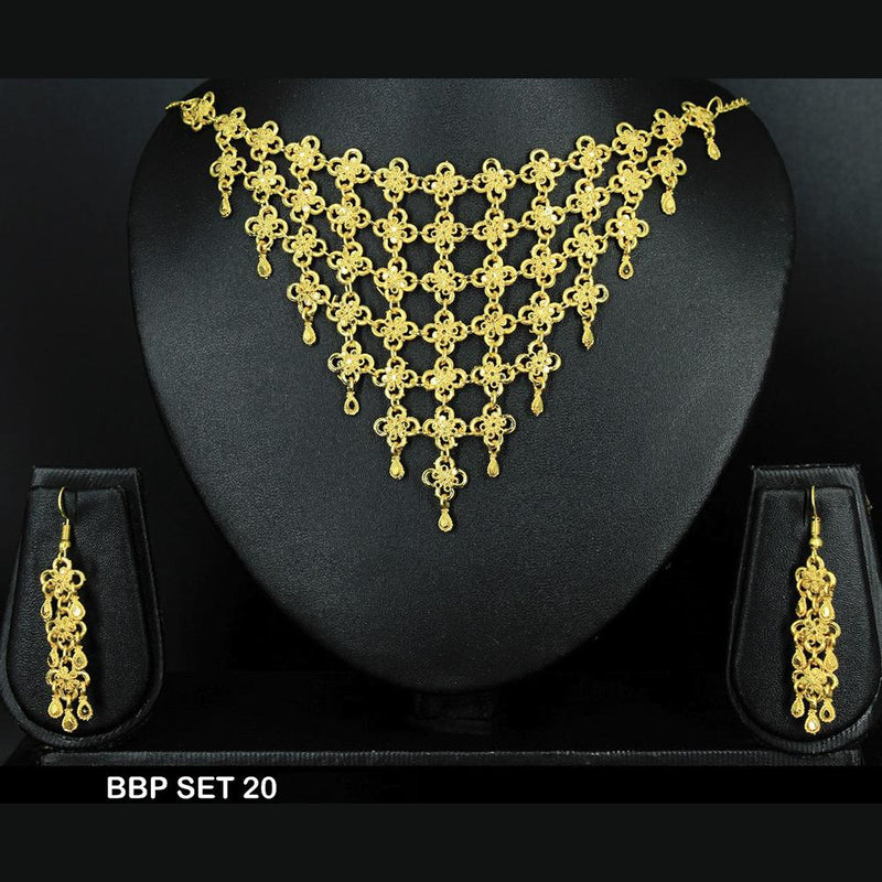 Mahavir Forming Gold Necklace Set  - BBP SET 20