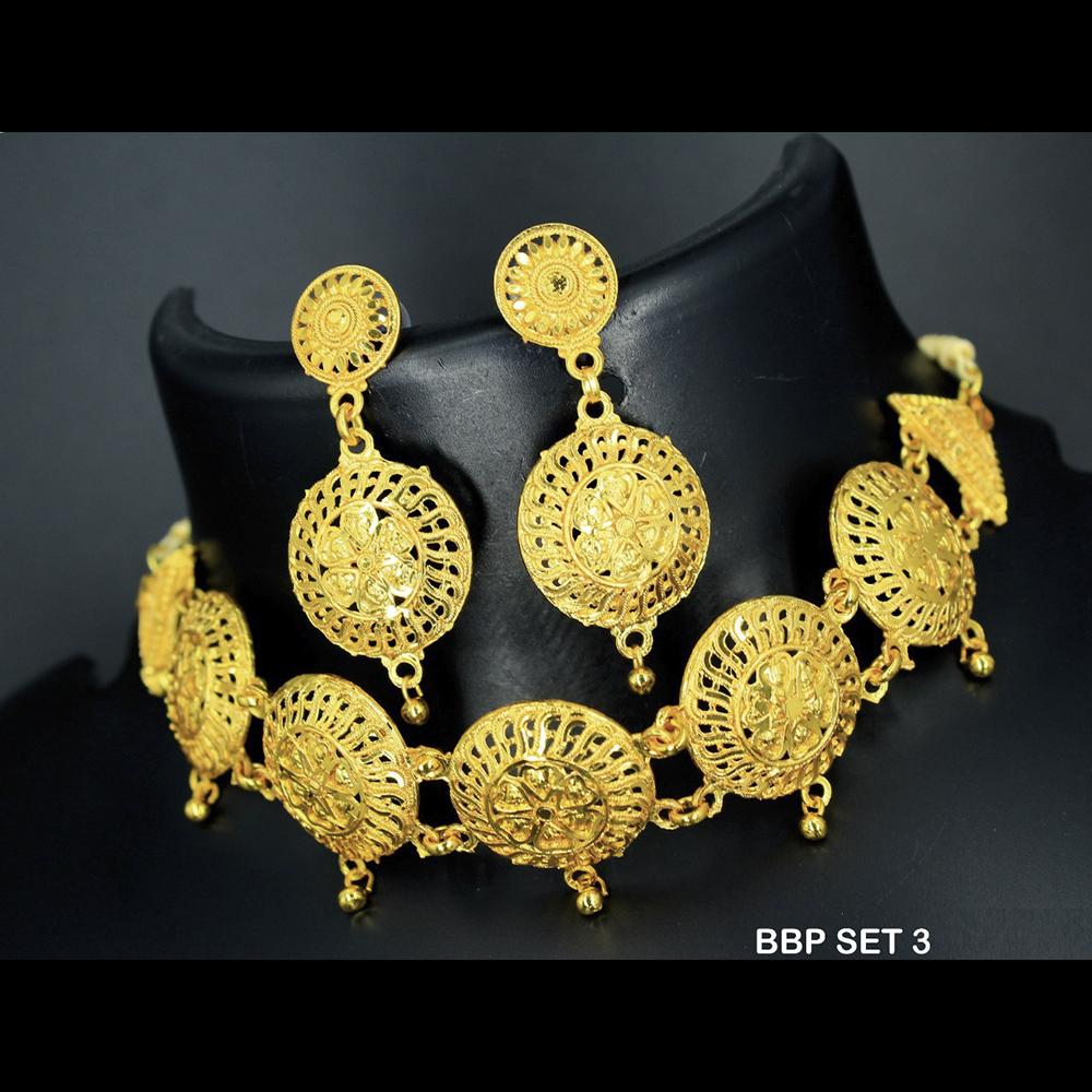 Mahavir Forming Gold Necklace Set  - BBP SET 3