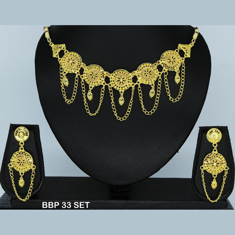 Mahavir Forming Gold Necklace Set  - BBP SET 33