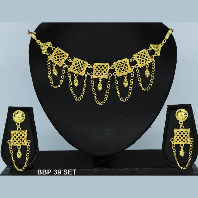 Mahavir Forming Gold Necklace Set  - BBP SET 39