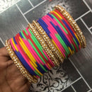 Martina Jewels Pack Of 6 Traditional Gold Plated Thread Bangles Set