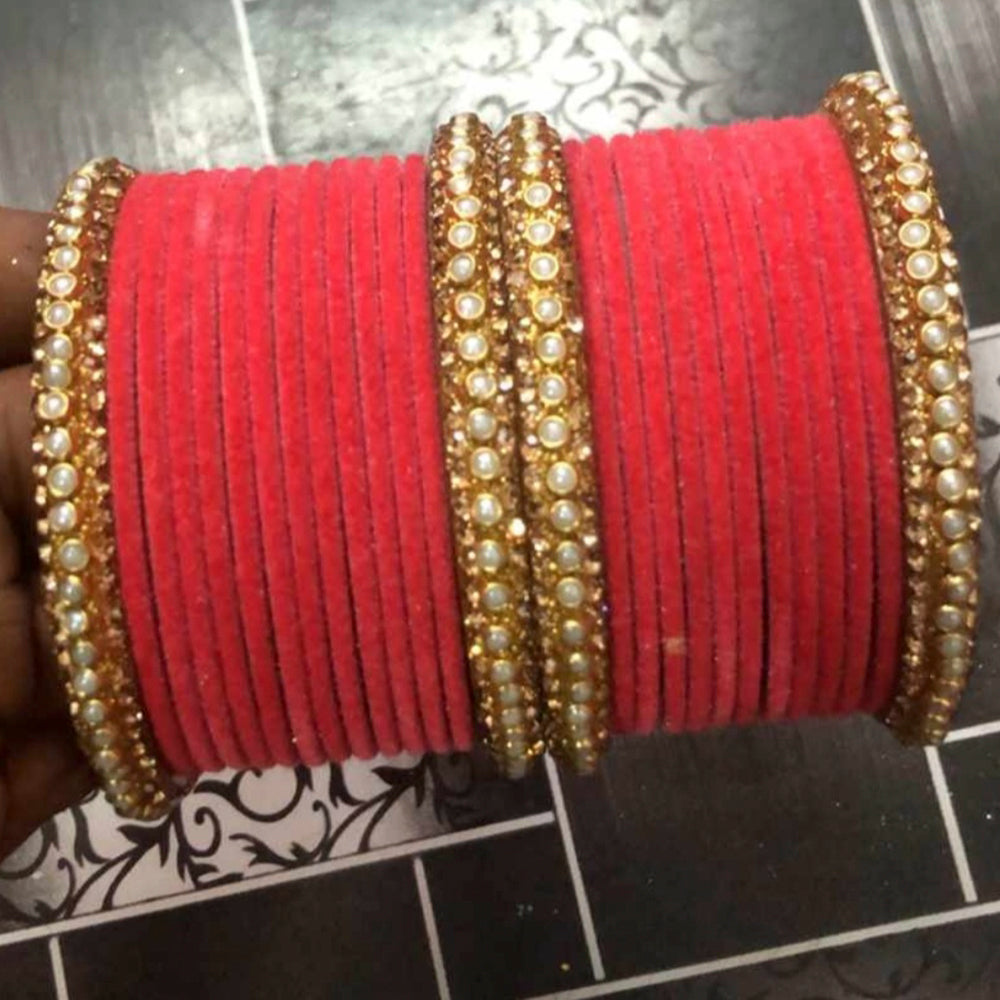 Martina Jewels Pack Of 6 Traditional Gold Plated Thread Bangles Set