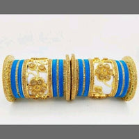 Martina Jewels Pack Of 6 Traditional Gold Plated Thread & Stone Bangles Set