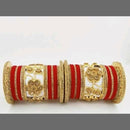 Martina Jewels Pack Of 6 Traditional Gold Plated Thread & Stone Bangles Set