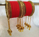 Martina Jewels Pack Of 6 Traditional Gold Plated Thread Bangles Set