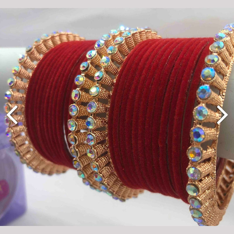 Martina Jewels Pack Of 6 Traditional Gold Plated  Bangles Set