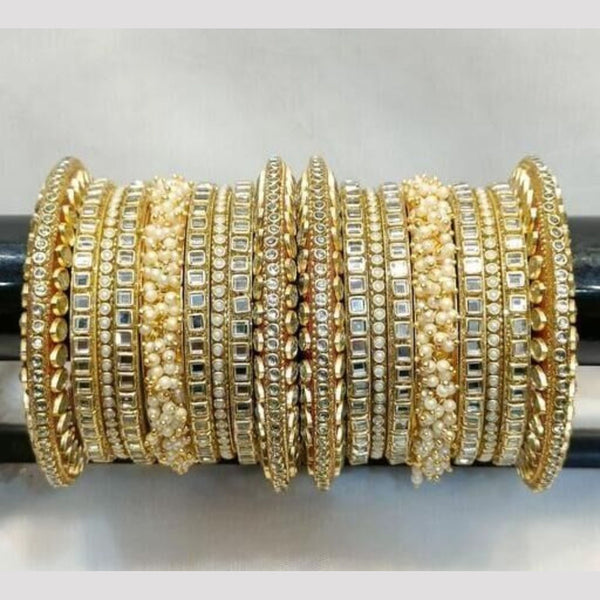 Martina Jewels Pack Of 6 Traditional Gold Plated  Bangles Set