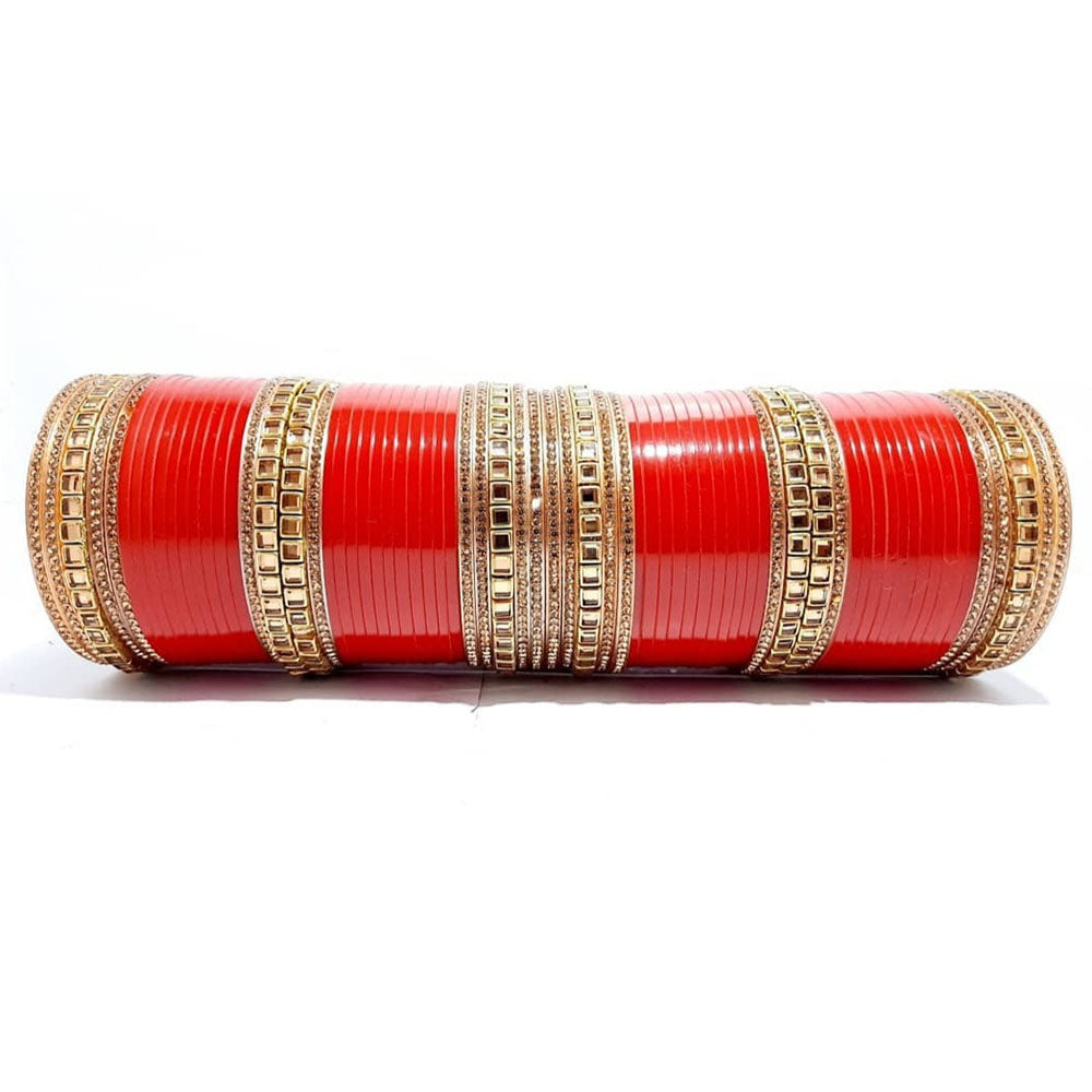 Martina Jewels Pack Of 6 Traditional Gold Plated Bangles Set