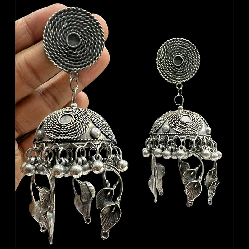 Blythediva Silver Plated Pack Of 3 Jhumkis  Earrings