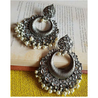 Blythediva Pack Of 3 Oxidised Plated Dangler Earrings